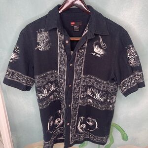 Diesel Black and White Patterned Men's Shirt